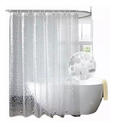 Cortina Para Baño Tela Impermeable De Moho 180 X 180cm