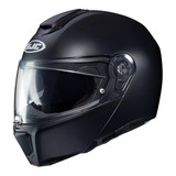 Casco Moto Hjc Rebatible Rpha 90s Pim-p Sólido Semi Flat Bla