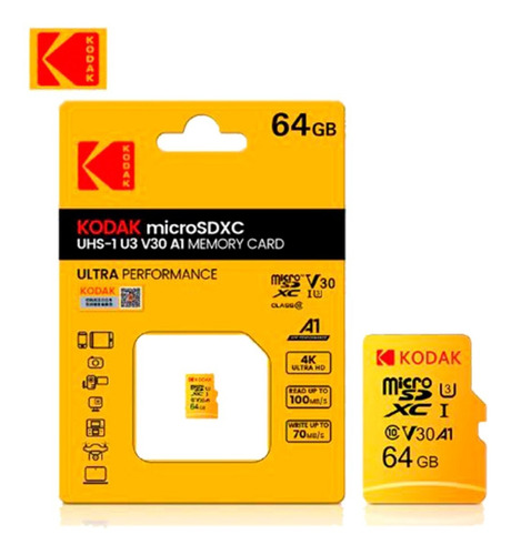 Cartão Micro Sdxc 64gb Kodak Original Lacrado Pronta Entrega