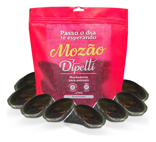 Mordedor Natural Mozão 8 Un Cascos Bovinos Dipetti P/ Cães 