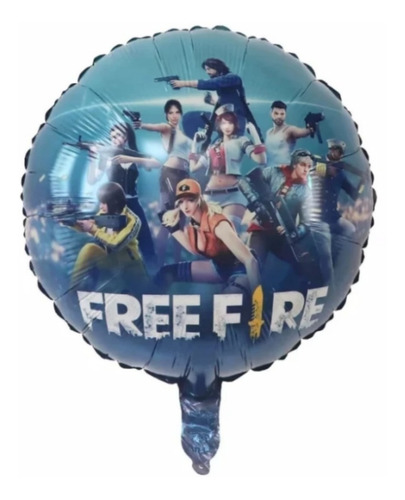 Globos Metalizados Esféricos Free Fire 42cm X 2 Pzas