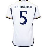 Jersey Real Madrid 2024 Local Blanco Jude Bellingham Niño