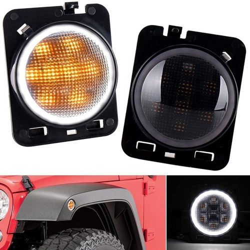 2 Luces Laterales Led Para Jeep Wrangler Jk 2007-2018.