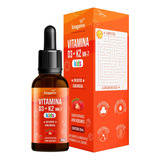 Vitamina D3 + K2 Mk-7 Kids, Em Gotas, Sublingual D3 2000ui | K2 100mcg, Sabor Morango, 20ml, Biogens