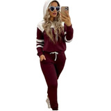 Conjunto Moletom Feminino Inverno Frio Malha Crepe Promoção