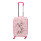 Maleta De Viaje Infantil Rodante Disney Minnie Mouse Pastels Color Rosa Pálido