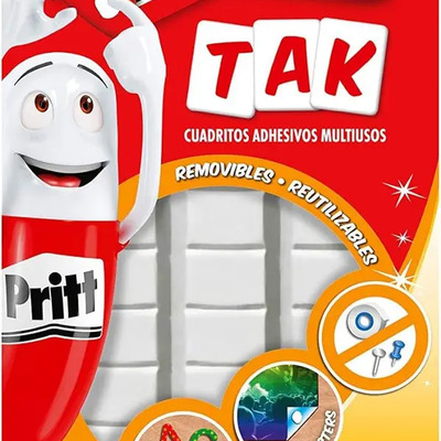 Pritt Tak Cuadritos Adhesivos Multiusos, pegamento Pritt para papelería, manualidades, pósters y decoraciones; plastilina adhesiva resistente para escuela y oficina, 1x35g | MercadoLibre