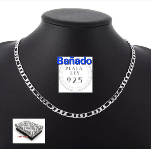 Cadena Hombre Plata De Ley 925,60cm,eslabón Mixto 