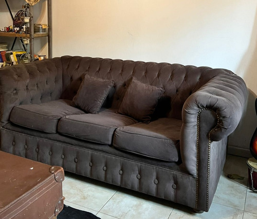 Sofa Chester Sillon Chesterfield 3 Cuerpos Chenille