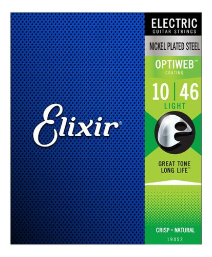 Cuerdas Elixir 19052 Optiweb Guitarra Eléctrica 10-46