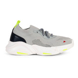 Zapatillas Montagne Hely Kids Gris Fluo Niño