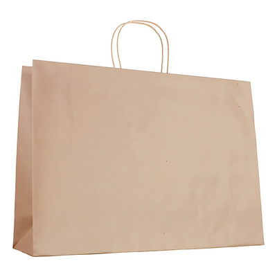 Bolsas Kraft 105gr Boutique Med Beige Asas 200 Unidades Resistente | Envío gratis