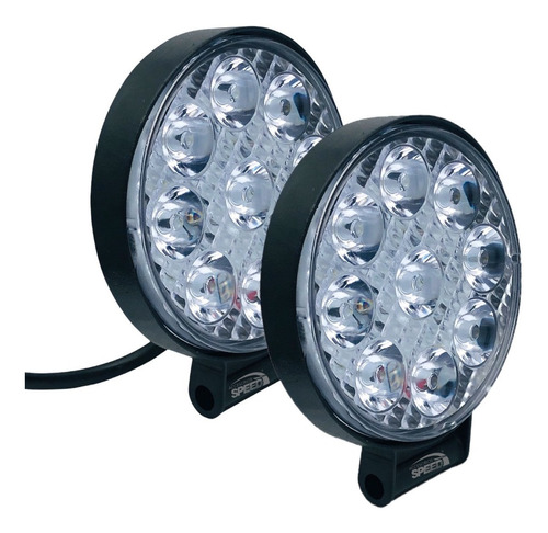 Par Faro Mini 9 Leds Redondo Y Cuadrado Auxiliares - Moto