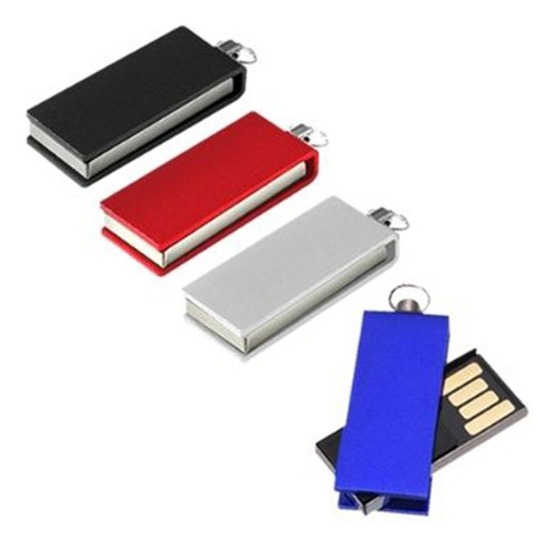 Usb Memoria 8gb Slim Giratoria Económica Logo 5pz Ut Usb205