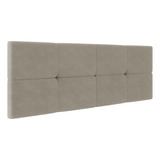 Cabeceira Bruna Dobrável Box King Size 1,95cm Suede - Bege