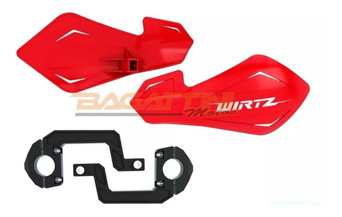 Cubremanos Flotantes Wirtz Shock  Rojo Enduro Cross Atv 