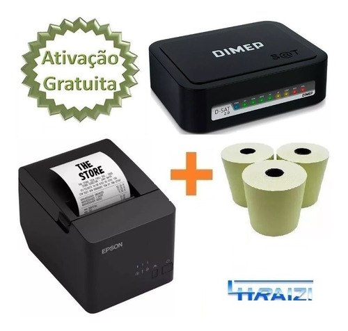 Combo D-sat Fiscal Dimep 2.0 Impressora Epson Tm-t20x + 3bob