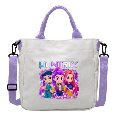 Bolsa De Lona Kpop Demon Hunters Para Mujer Bolsa Playa Tote Bag Color Blanco | Meses sin interés