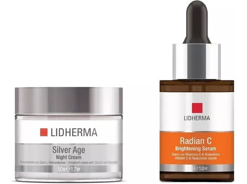 Radian C Brightening Serum + Silver Age Night Cream Lidherma