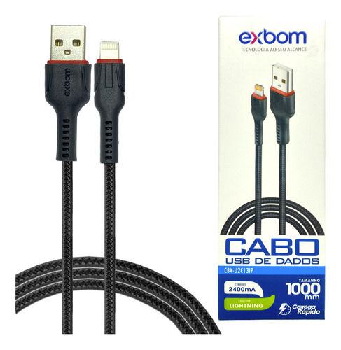 Cabo Usb iPhone Carregador Reforçado 20w iPad iPod 1 Metro