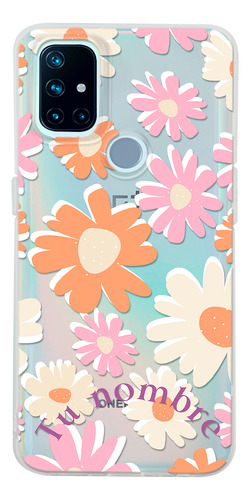 Funda Para  Oneplus  Para Mujer Flores Margaritas Tu Nombre