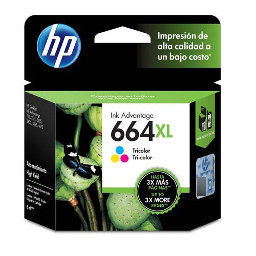 Cartucho De Tinta 664xl Tricolor Hp