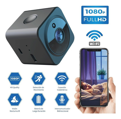 Mini Cámara Wifi 1080p Con Visión Nocturna Automática