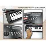 Organo Teclado Musical 54 Teclas Electrico Lcd Microfono Col
