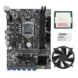 Placa Base Minera B250c Btc Con Cpu G3900+ventilador De Refr