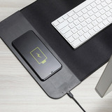 Mousepad Grande + Carregador Sem Fio Xiaomi iPhone Samsung Cor Preto