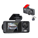 Cámara Para Auto 1080p Hd Dashcam 3 Cámaras 2 Inch