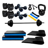 Kit Mini Band + 2 Step + Kit Pump 10kg + 2 Colchonete+ Pesos