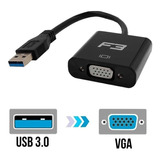 Cabo Adaptador Conversor Usb 3.0 2.0 Para Vga Fêmea Monitor 