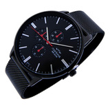 Reloj Montreal Hombre Ml1786 Malla Acero Inoxidable Tejido