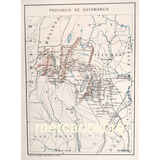 Antiguo Mapa 1884 Catamarca Provincia Ferrocarril Plano