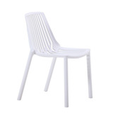 Silla Bamboo Reforzada Plastica Blanca Apilable Decohoy