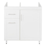 Mueble De Cocina Termolaminado Blanco 80x47x90 Cm Izq