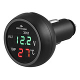 Monitor Lcd, Cargador De Coche Usb Digital Con Doble Pantall