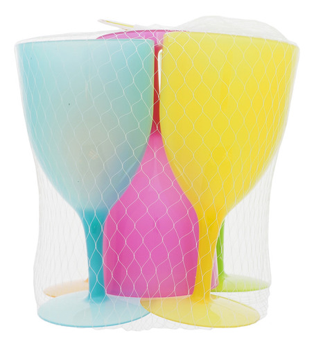 Set De Copas Para Vino En Plástico Fiestas Piscina Cocteles