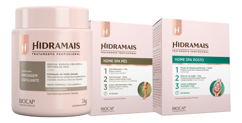 Kit Hidramais Home Spa Facial+home Spa Pés+ Cr. Esfoliante