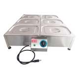 Rechaud Buffet Térmico 6 Cubas Elétrico Buffet Inox Escovado