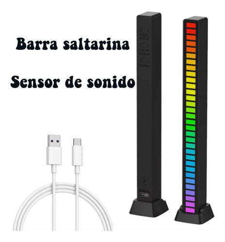 Barra Con Luces De Colores Bailarinas Sensor De Sonido Gamer