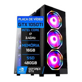 Pc Gamer Fácil Intel Core I7 16gb Gtx 1050ti Ssd 480gb 500w