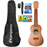 Ukulele Kangaro Soprano + Afinador + Correa + Púas + Estuche