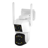 Cámara Ip Wifi Doble Para Exterior, Alarma Anti Agua Ip66