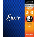 Encordoamento Elixir 10 Nanoweb Nickel Plated Steel Guitarra