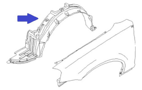 Guardabarro Para Nissan Almera 2007 Y 2008 Izquierdo Foto 4