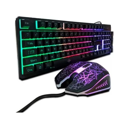 Kit Mouse E Teclado Semi Mecânico Gamer Com Rgb - K13