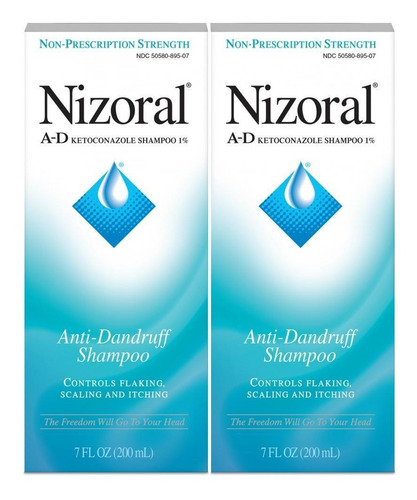 Set De 2 Shampoo Nizoral A-d Anticaspa, 7 Onzas