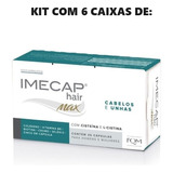 Kit Imecap Hair Max Cabelos E Unhas C/6 Un De 30 Cáps Cada
